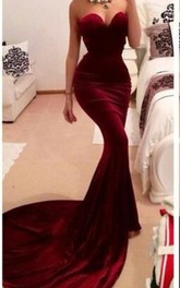 New Arrival Red Sweetheart Prom Dresses Sexy Memmaid Evening Gowns