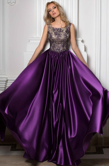 plum evening gowns