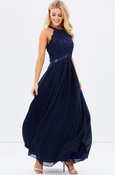 midnight blue color dress