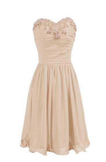 champagne formal dresses short