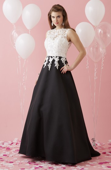 prom dresses black and white