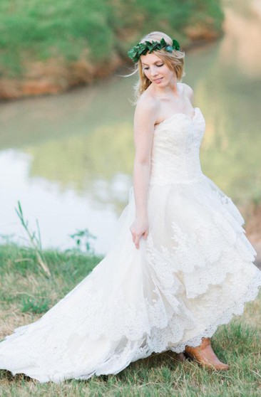 high low country wedding dress