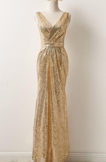 sparkly gold gown