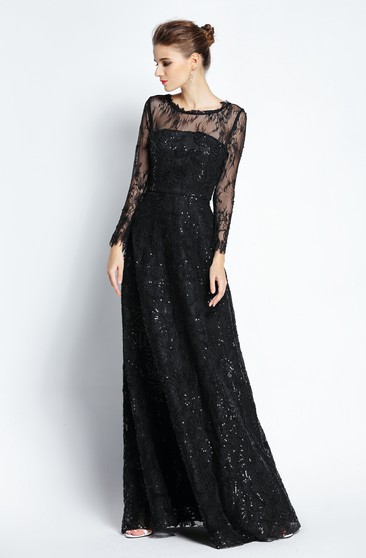 black floor length formal dress