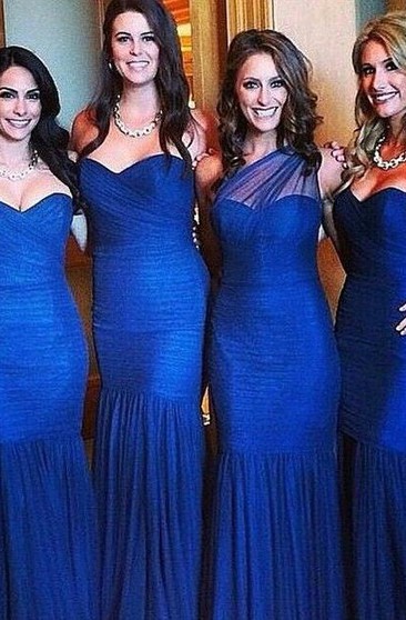 bridesmaid dresses cobalt blue