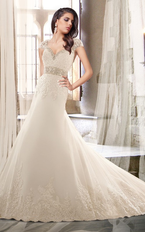 Wedding Removable Strapped Lace Sweetheart Dress